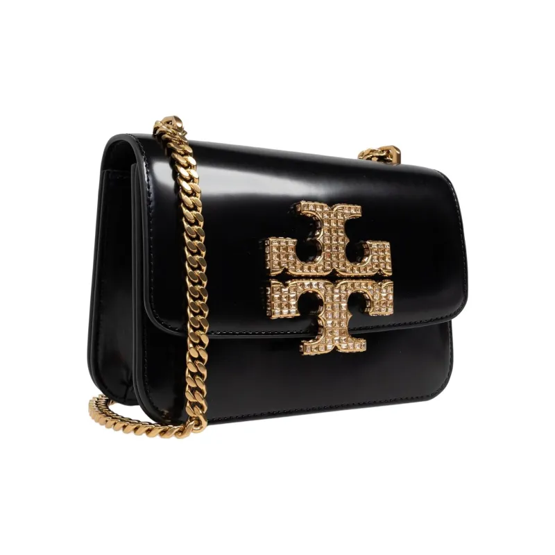 TORY BURCH Eleanor Calfskin Crossbody Bag, Shoulder Bag Women's Black-1