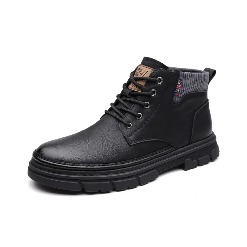 Abango Ankle Boots Men Khaki, Black-6