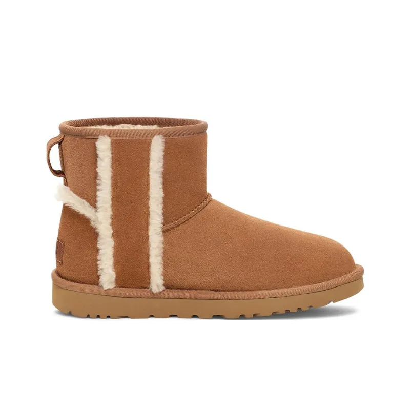 UGG Classic Mini Shearling Logo 'Chestnut' Women's-1
