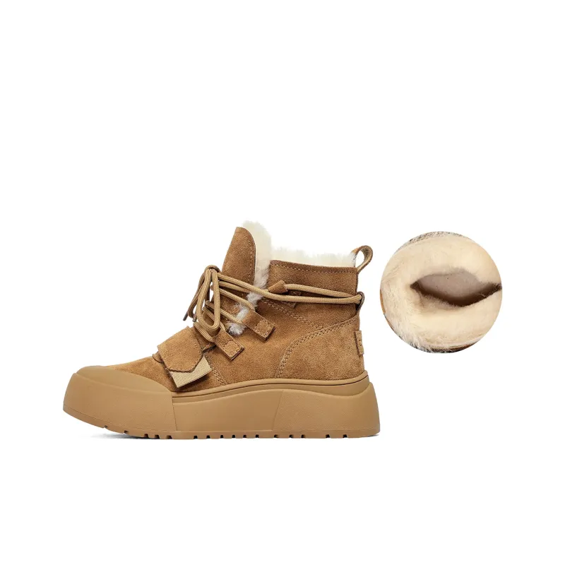 C°BANNER Short Mid Calf Snow Boots Women's Yellow-0