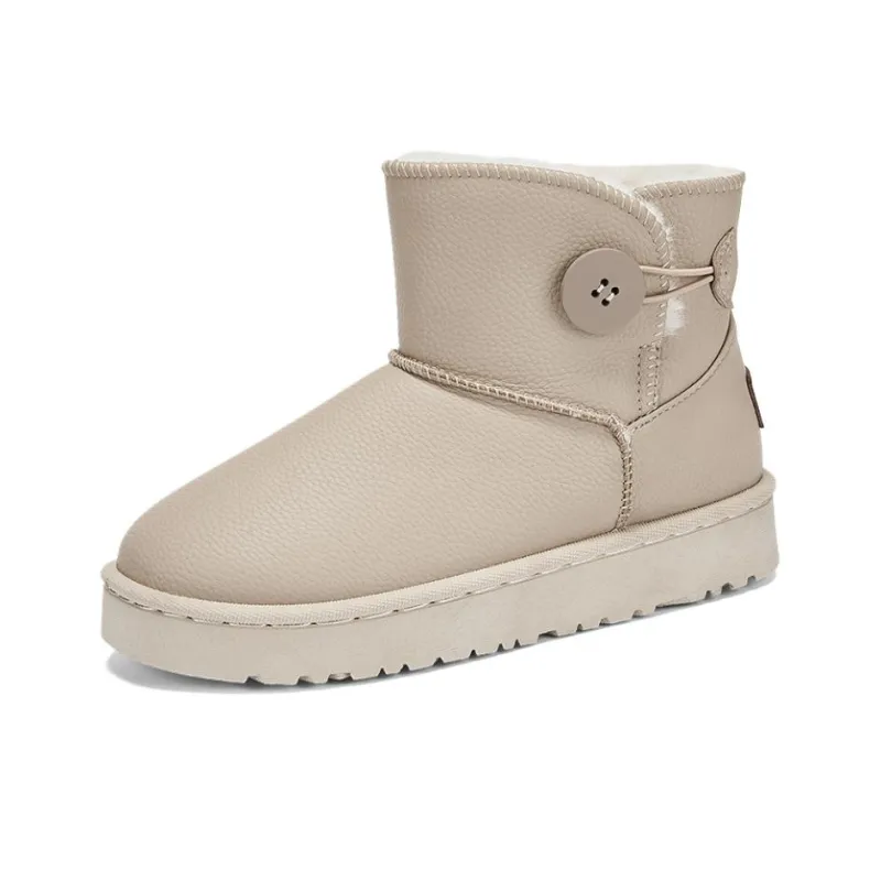 Warrior Warm And Wear Resistant Short Snow Boots Women's Camel-2