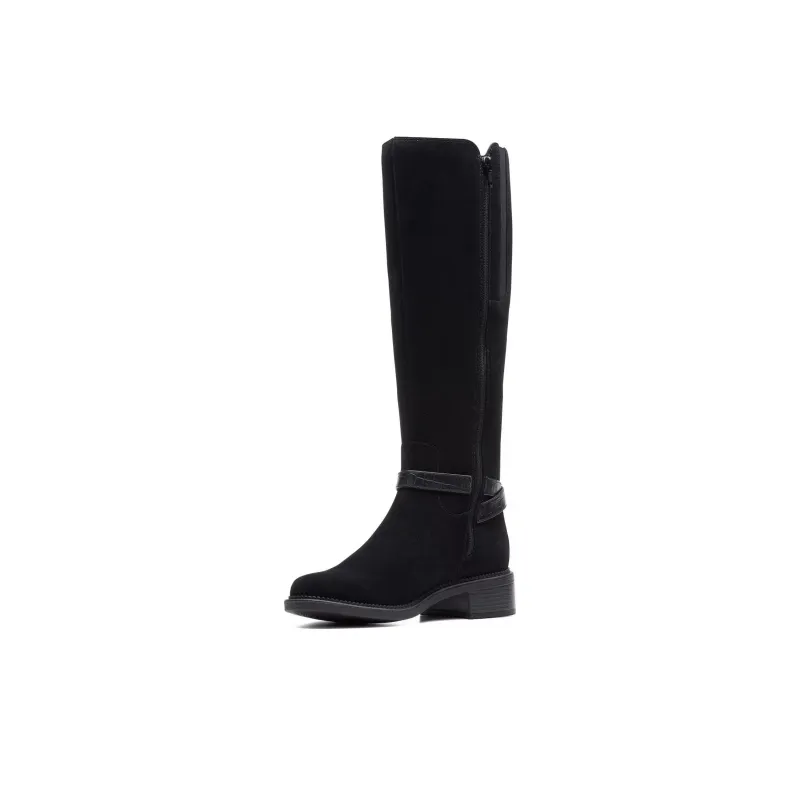 Clarks Knee-high Boots Women's Black-2