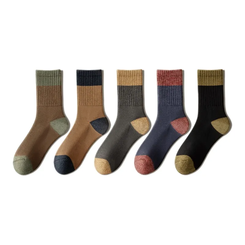 YINSHILIANGPIN Mid Calf Socks Men's 5 Pack-24