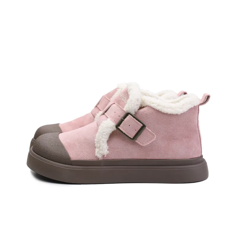 Warrior Warm Wear-Resistant Slip-Resistant Short Snow Boots Women's Pink-2