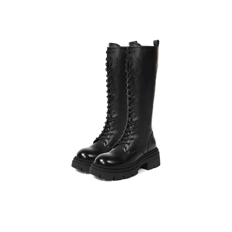 PT'SON Knee high Boots Women's Black-9
