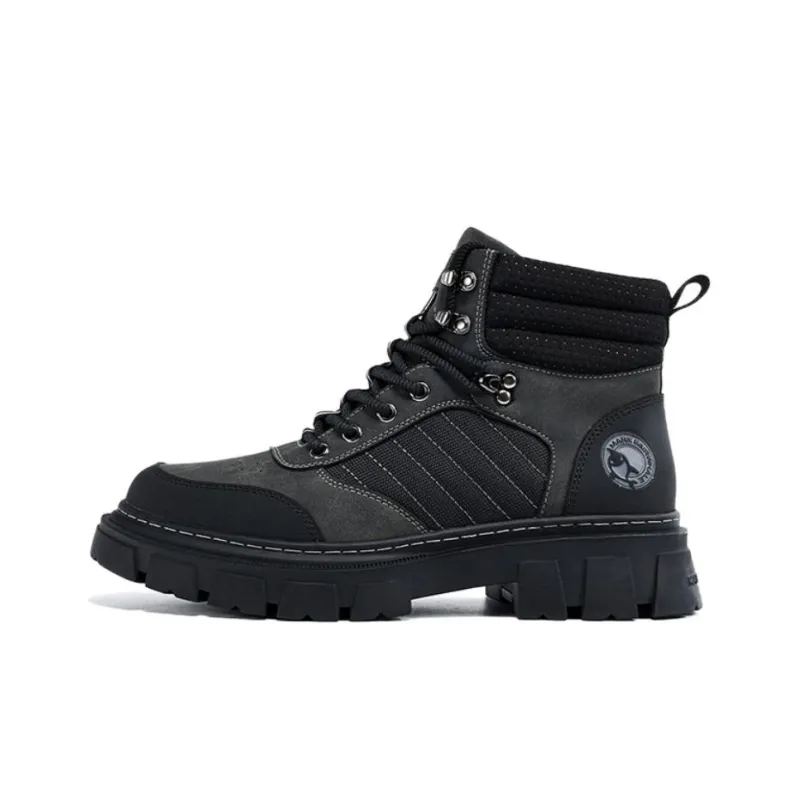 FAIRWHALE Martin Boots Unisex Black/Gray-0