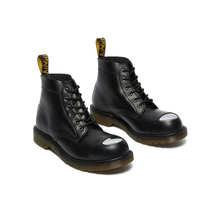 Dr.Martens Dr.Martens 101 Exposed Steel Toe Leather Ankle Boots Black US M 10 POIZON