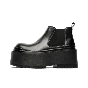 MODENGPAN Short Chelsea Boots Men's Black