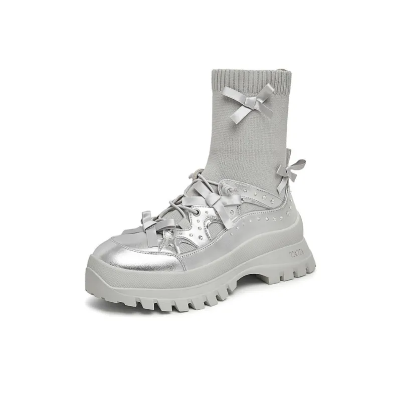 Tata Ankle Boots Women's Silver Gray-5