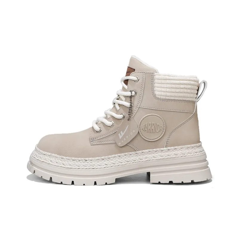 Warrior Warm Height Increasing Crew Snow Boots Men's Gray Beige-0