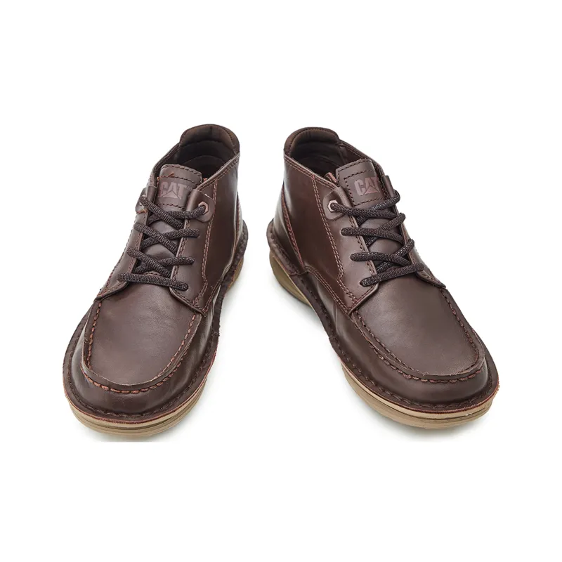 CAT SONAR Collection Casual Comfortable Low-Top Workwear Shoes Dark Brown-2