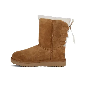 UGG Short Bow Stiefel Fleece Lined Brown Women's