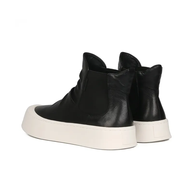 Thai Points Short Chelsea Boots Men's Black-4