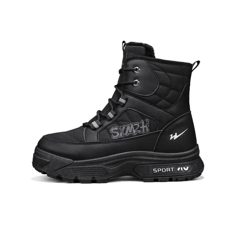 Binary Knee High Snow Boots Men's Black-0