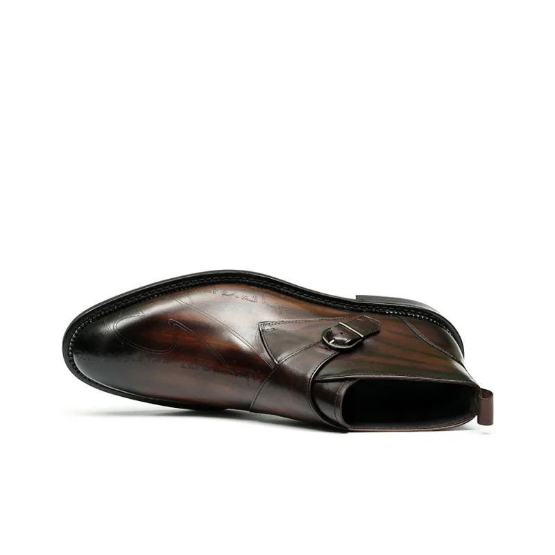 ASTON M.JAZZ Ankle Boots Men Black/Coffee-5
