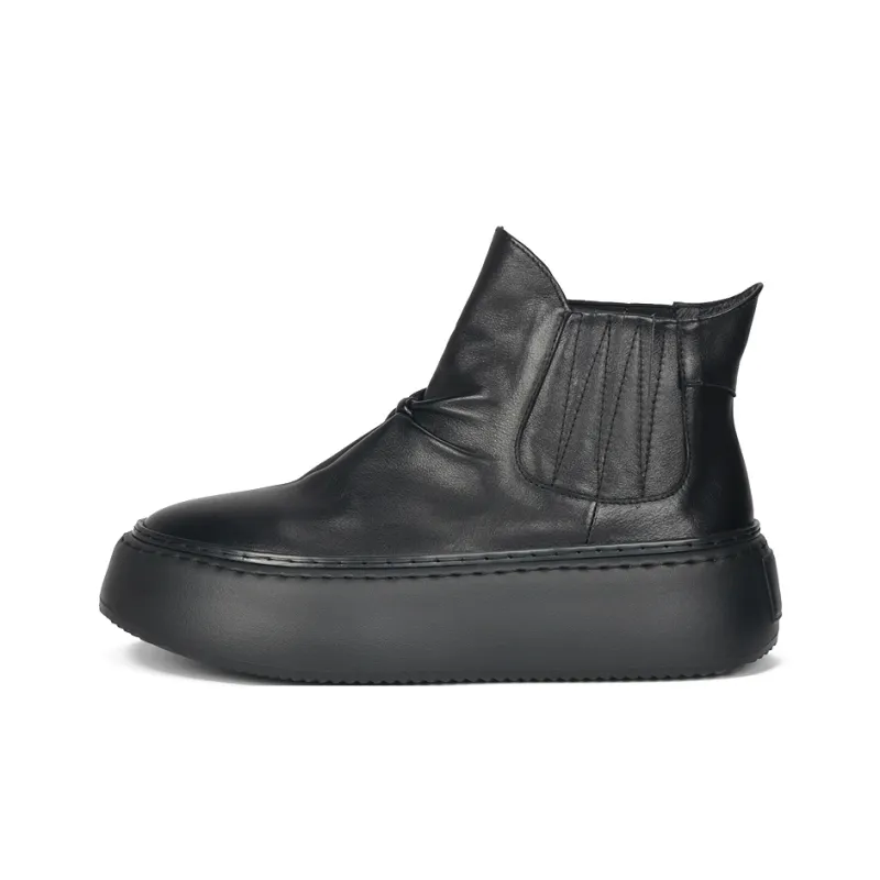 Thai Points Short Chelsea Boots Men's White-5