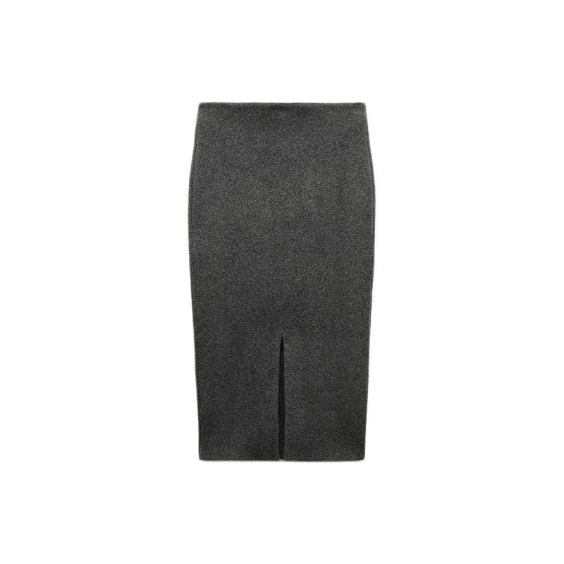 ZARA Casual Long Skirts Women's Gray-1