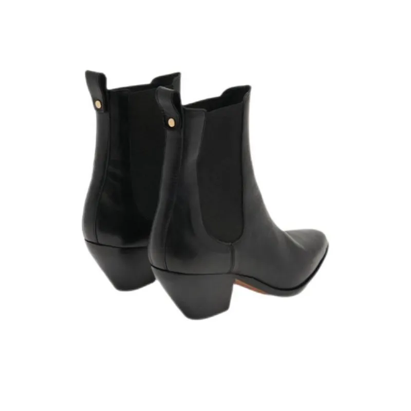 Sandro Ankle Length Chelsea Boots Women's Black-4