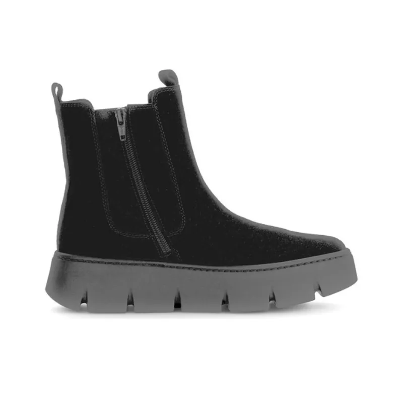 Gabor Ankle Boots Women's Black Gray-1