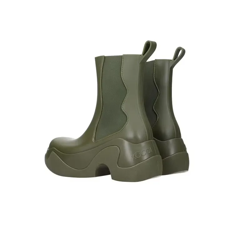 XOCOI Short Chelsea Boots Women's Green-2