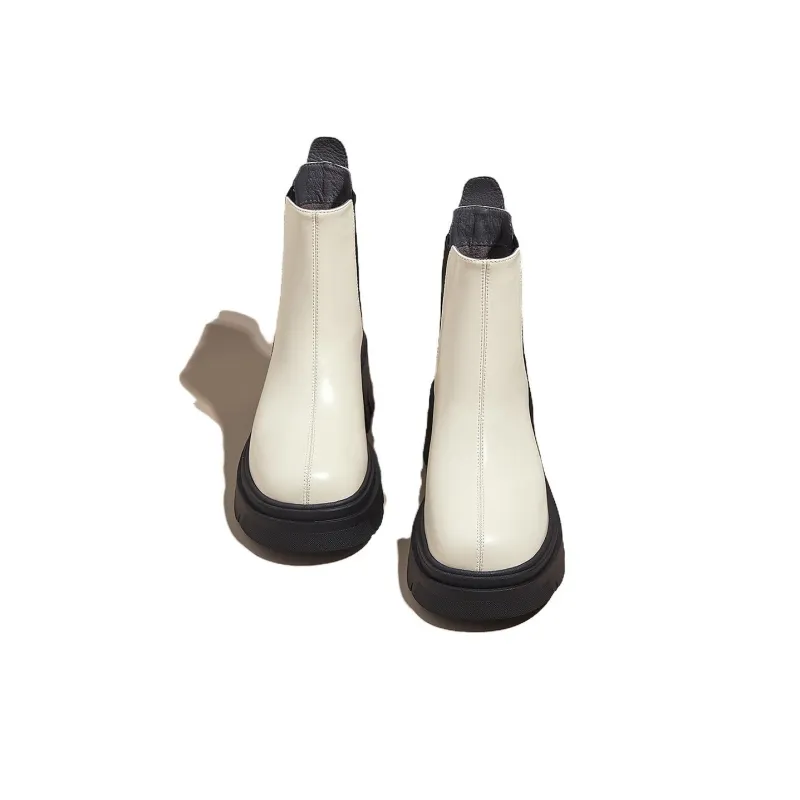 SANTA BARBARA POLO & RACQUET CLUB Short Chelsea Boots Women's Beige-3
