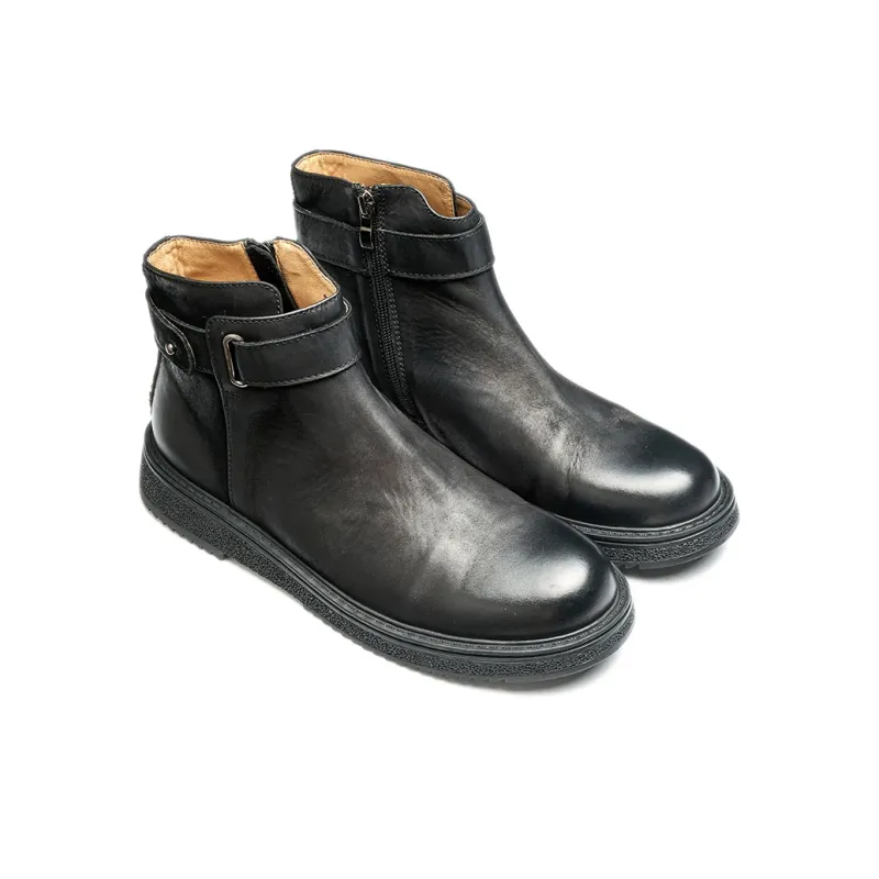 MANSA Chelsea Boots Short British Vintage Fashion-7