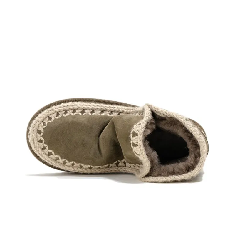 K.D.KENAZ Warm Wear Resistant Slip Resistant Snow Boots Women's Olive-4