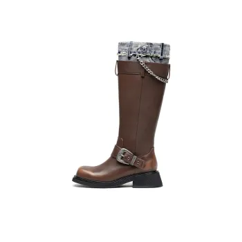 SUGARSU Knee high Boots 4.5cm Women's Brown