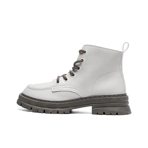 RENBEN Short Martin Boot Women's Beige