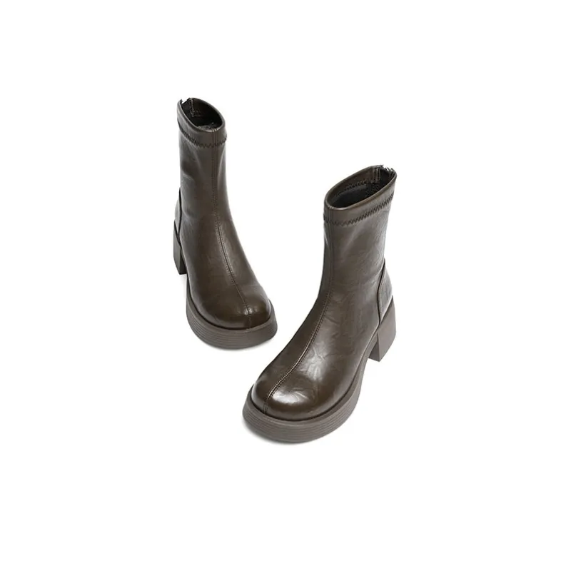 RED DRAGONFLY Stretch Boots 5.7CM Women's Black-13