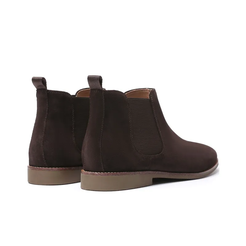 ELLE HOMME Crew Chelsea Boots Men's Coffee-3