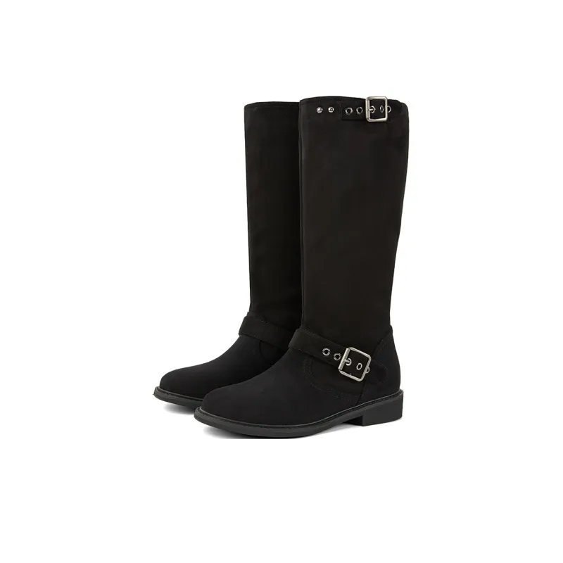 PT'SON Knee high Boots Women's Khaki-7