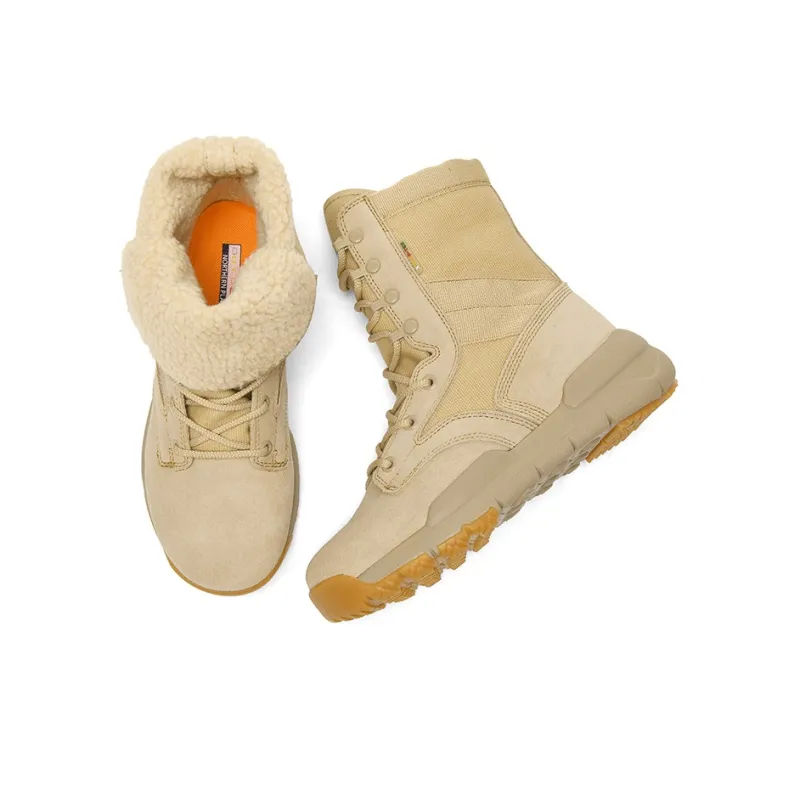 XIANGGUAN Warm Wear Resistant Cushioning Crew Outdoor Boots Unisex Sand-6