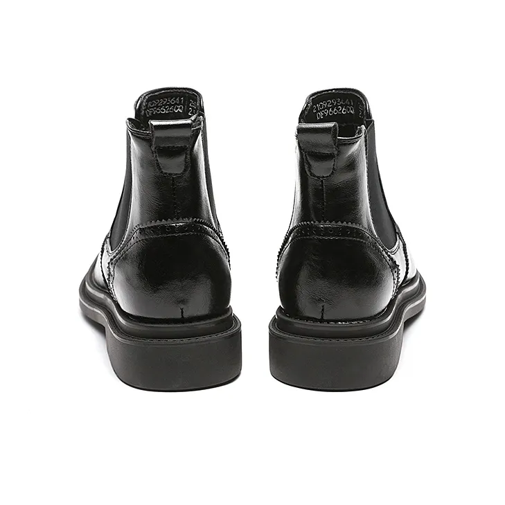 WEISHIBANGWEI Crew Chelsea Boots Men's Black-4