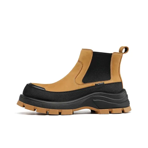 C°BANNER Short Chelsea Boots Men's Yellow