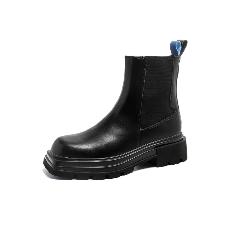 Romon Crew Chelsea Boots Men's Black-1