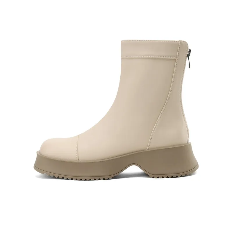 DAPHNE Ankle Boots Women's Black/Beige-7
