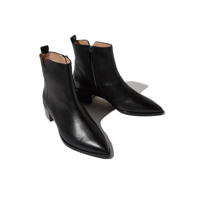 SCAROSSO Alba Zipped Ankle Boots Women's-2