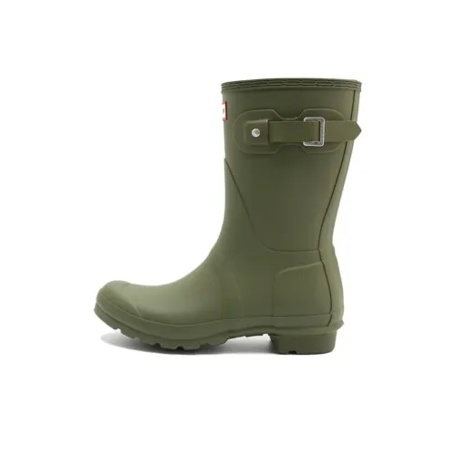 HUNTER Waterproof And Wear-resistant Rain Boots Women's Green