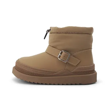 Warrior Insulated Shoe Warm Wear Resistant Height Increasing Crew Snow Boots Women's Brown