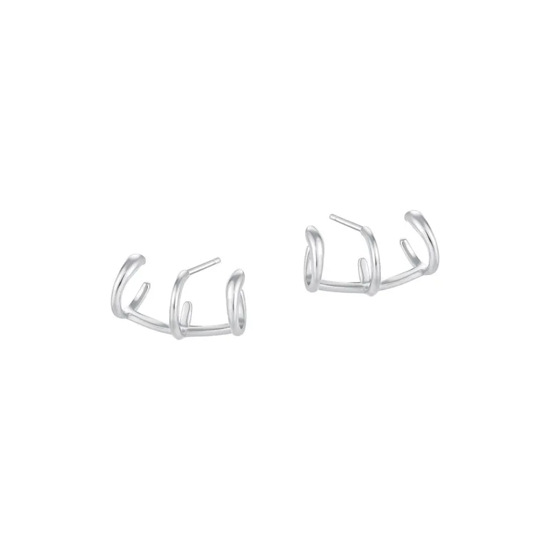 MONI JEWELLERY S925 Silver Clip On Earrings Women's-3
