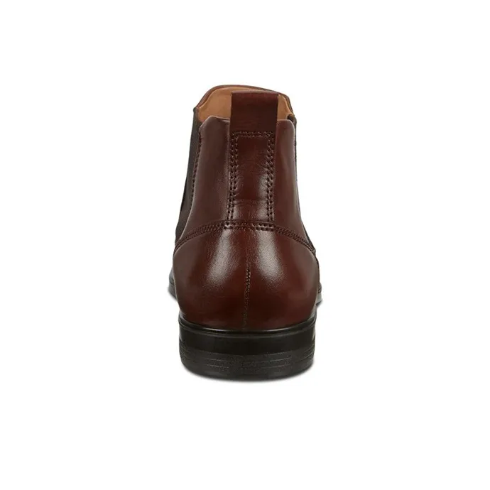 Ecco Ink Book Ankle Length Chelsea Boots Men's Brown-3