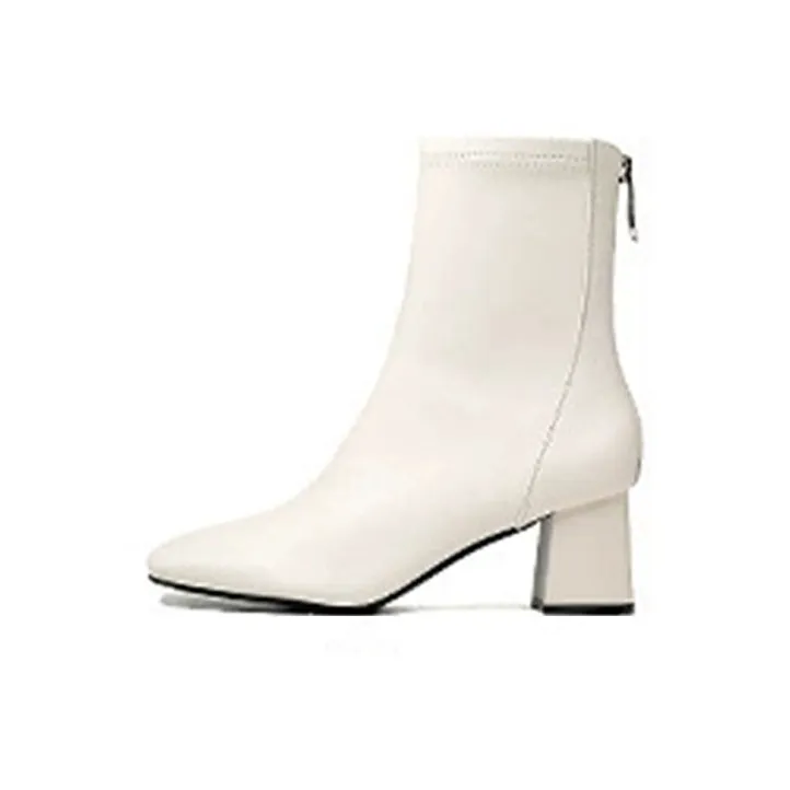 CHOVO Ankle Boots Women's Black/Beige-5