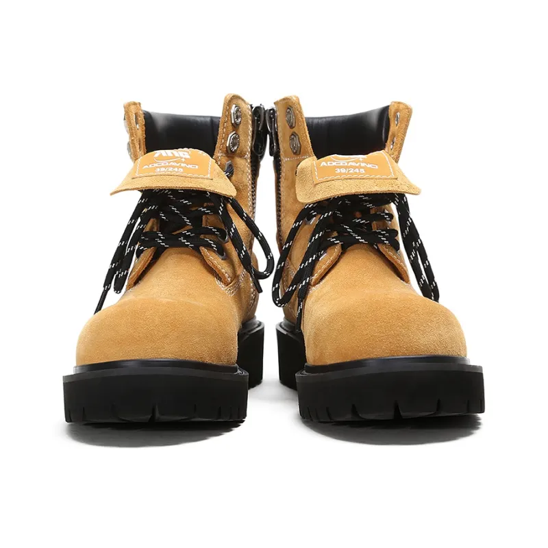 ADCDAVINCI Stardust Short Martin Boot 5cm Unisex Yellow-2