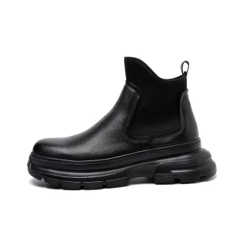TRUMPPIPE Short Chelsea Boots Men's Black