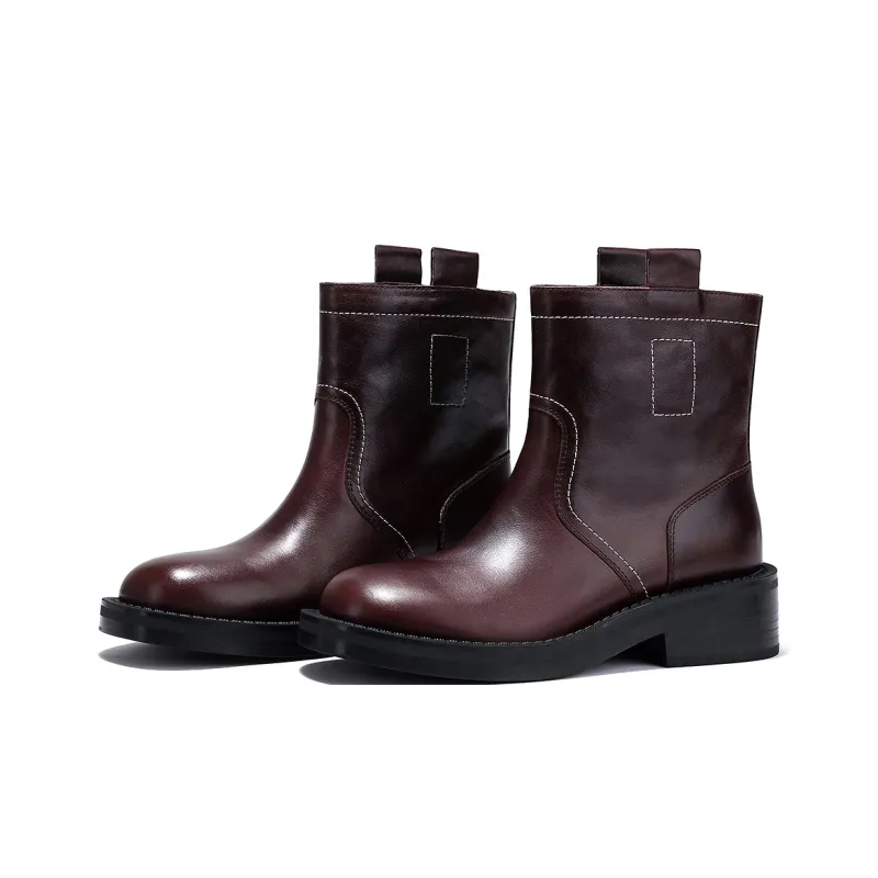 BELLALILY Ankle Boots Women's Coffee-2