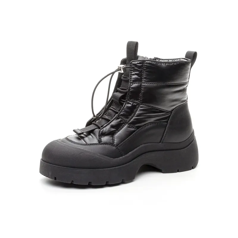 BENZI Warm Water Resistant Wear Resistant Height Increasing Slip Resistant Short Snow Boots Women's-0