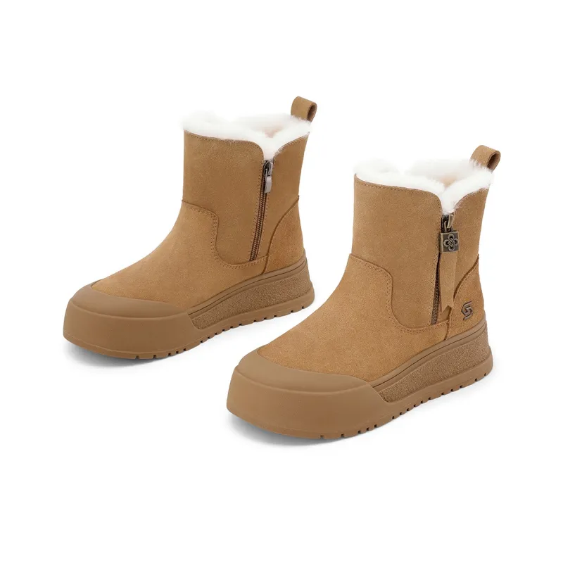 ST&SAT Thermal Abrasion Resistant Height Increasing Coverage Short Snow Boots Women's-3