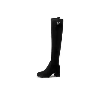 Spider King Knee-high Boots 6cm Women's Black