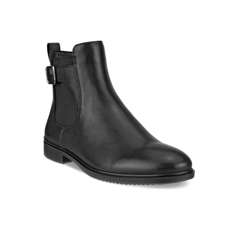 Ecco Short Chelsea Boots 1.5cm Women's Black-2